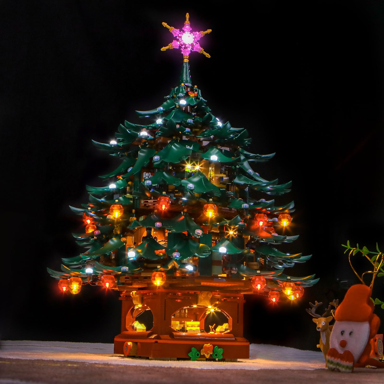 Set di luci a LED compatibile con Lego 41843 Decorazione Albero di Natale Famiglia (nessun modello), set di illuminazione decorativa per Decorazione Albero di Natale Famiglia giocattolo creativo