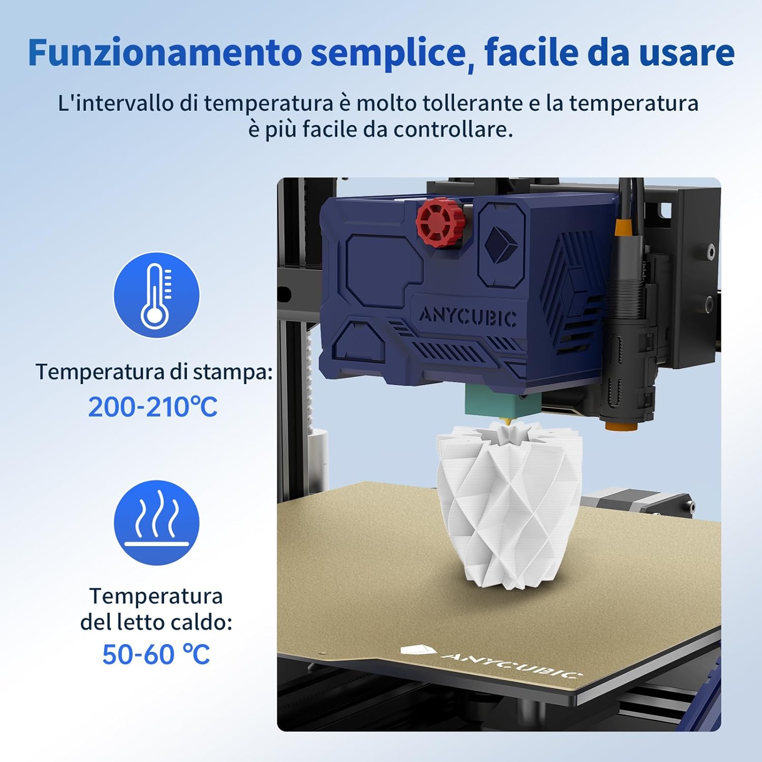 Anycubic Filamento PLA 1,75 mm Bianco+Grigio 10KG - immagine 4