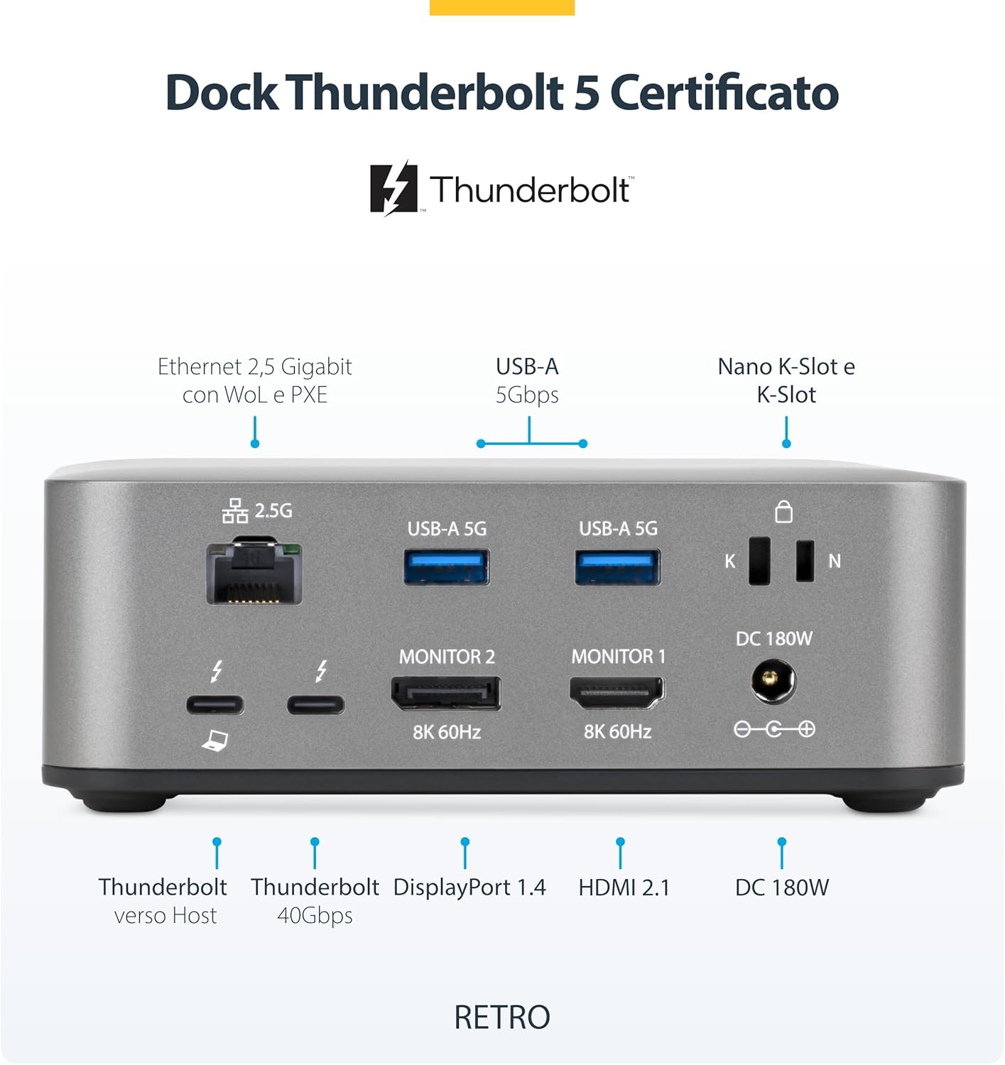 Startech.com Docking Station Thunderbolt 5 - immagine 3