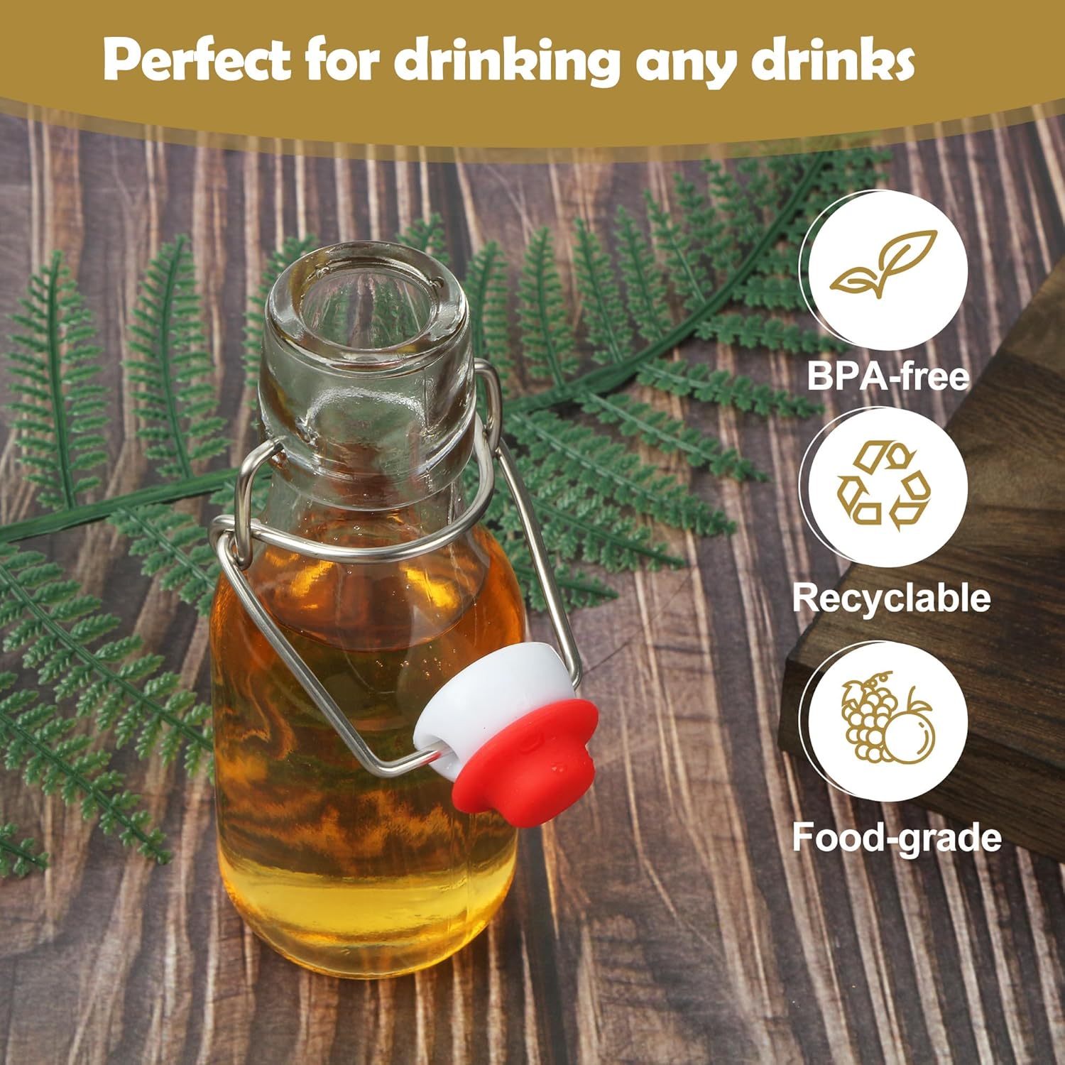 Set 12 Bottiglie in Vetro 100ml con Tappo Ermetico - immagine 4