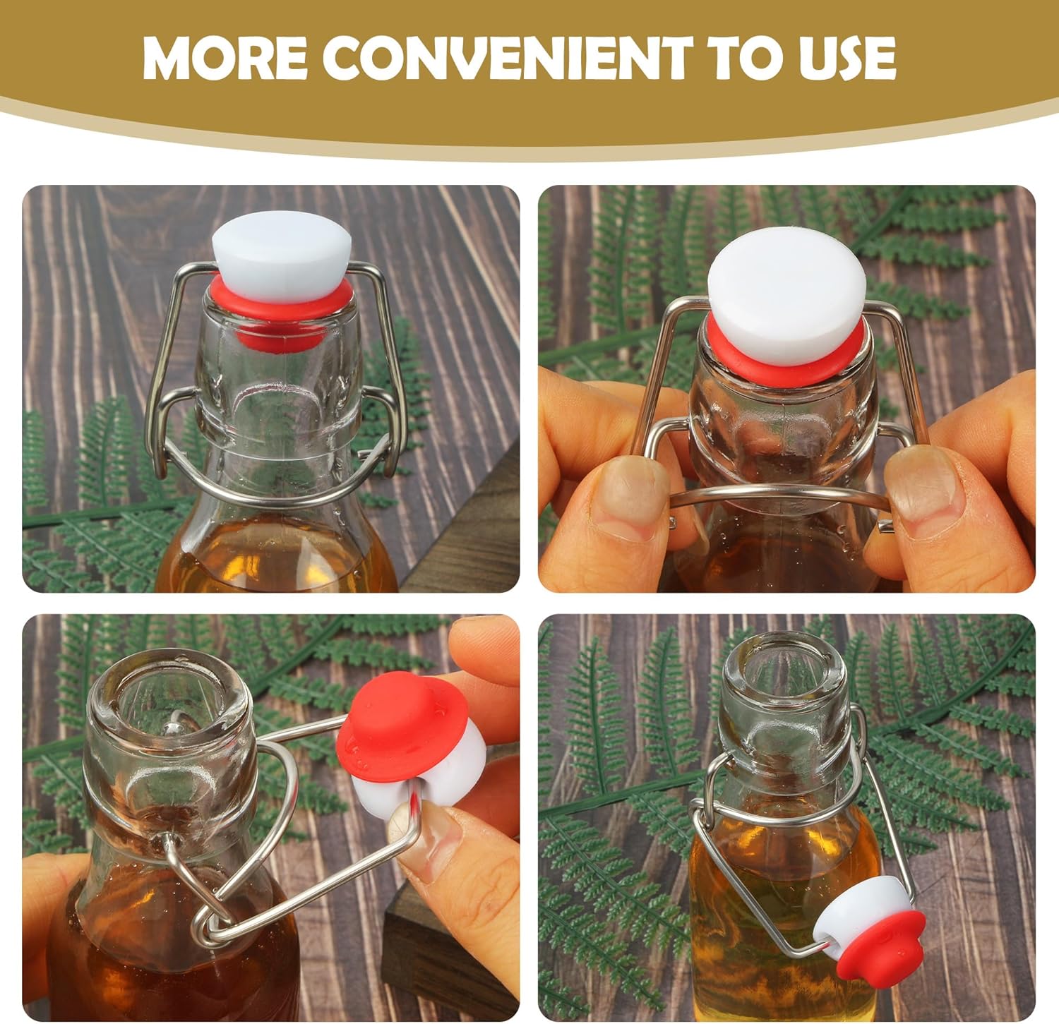 Set 12 Bottiglie in Vetro 100ml con Tappo Ermetico - immagine 5