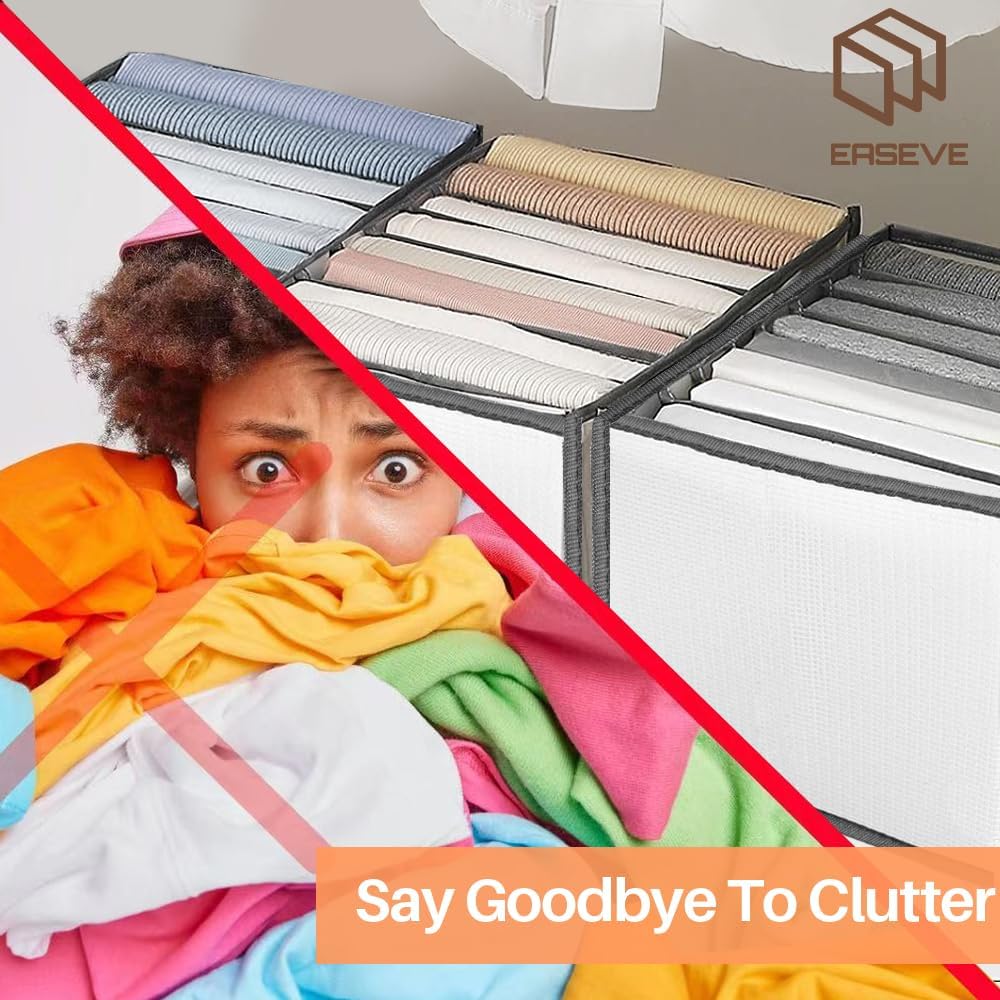 Easeve Organizer per Armadio e Vestiti, 6 Pezzi - immagine 5