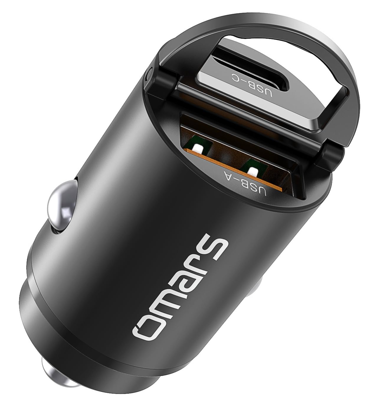 Omars Caricabatterie Auto USB-C 33W + USB-A 30W
