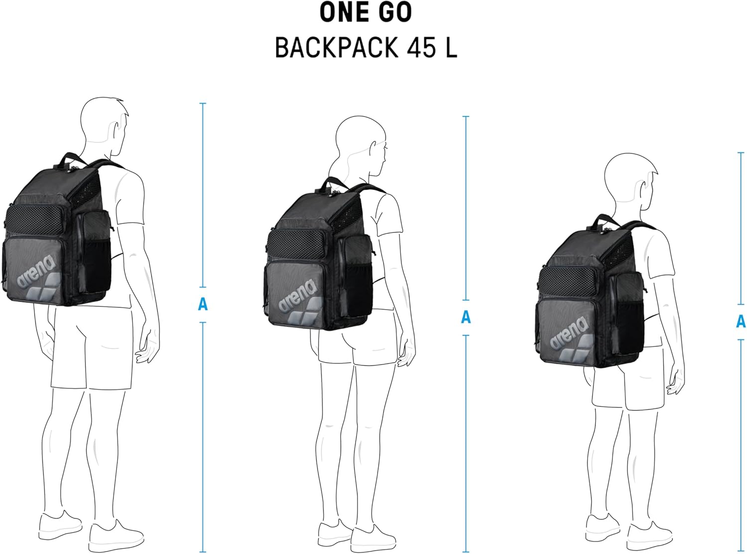 ARENA Zaino Sportivo da Viaggio One Go da 45L - immagine 5