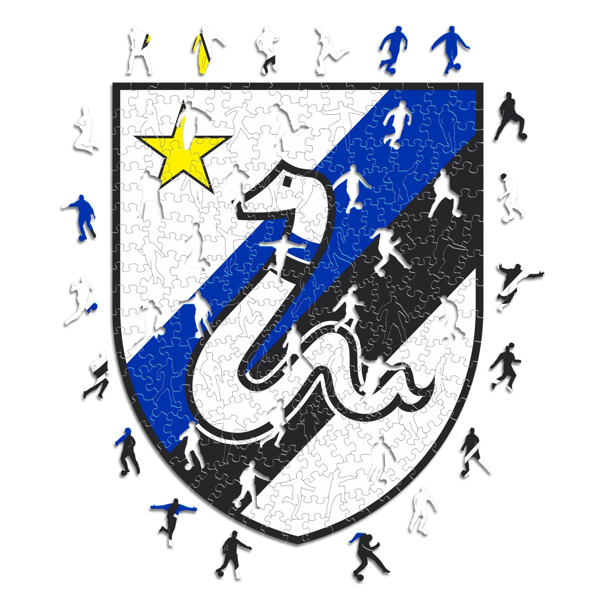 Iconic Puzzles - Inter Retro Logo, Puzzle di Legno S