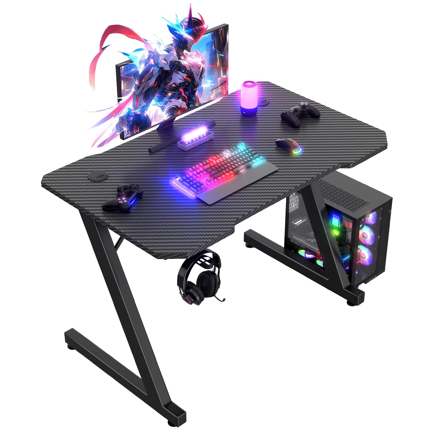 Jummico Scrivania Gaming Ergonomica 80x52cm