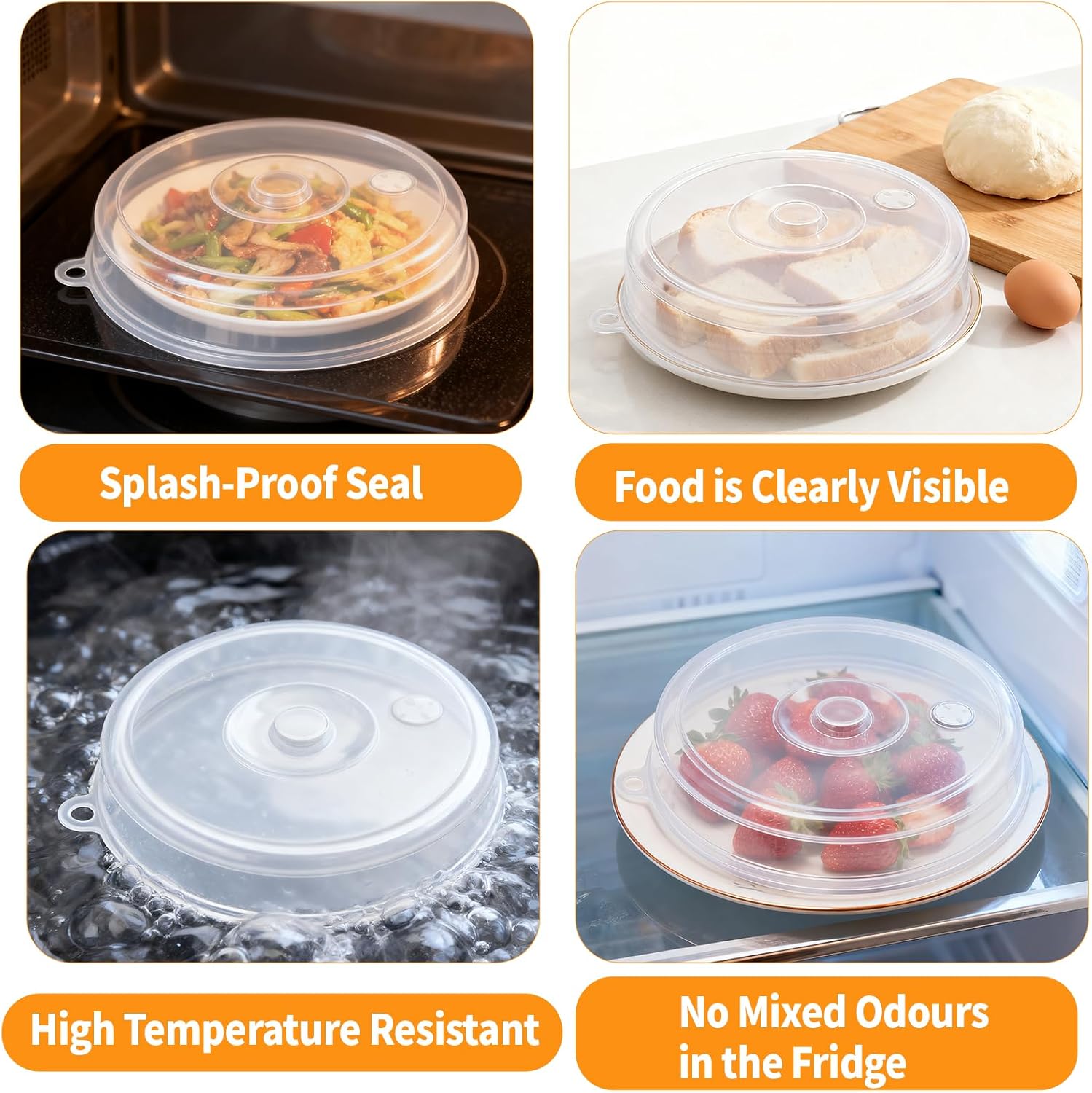 Coperchio Microonde Trasparente con Ventilazione - immagine 3