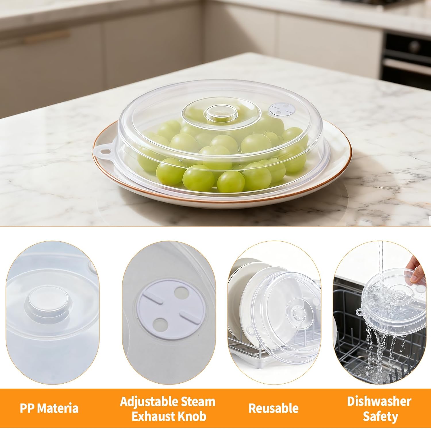 Coperchio Microonde Trasparente con Ventilazione - immagine 4