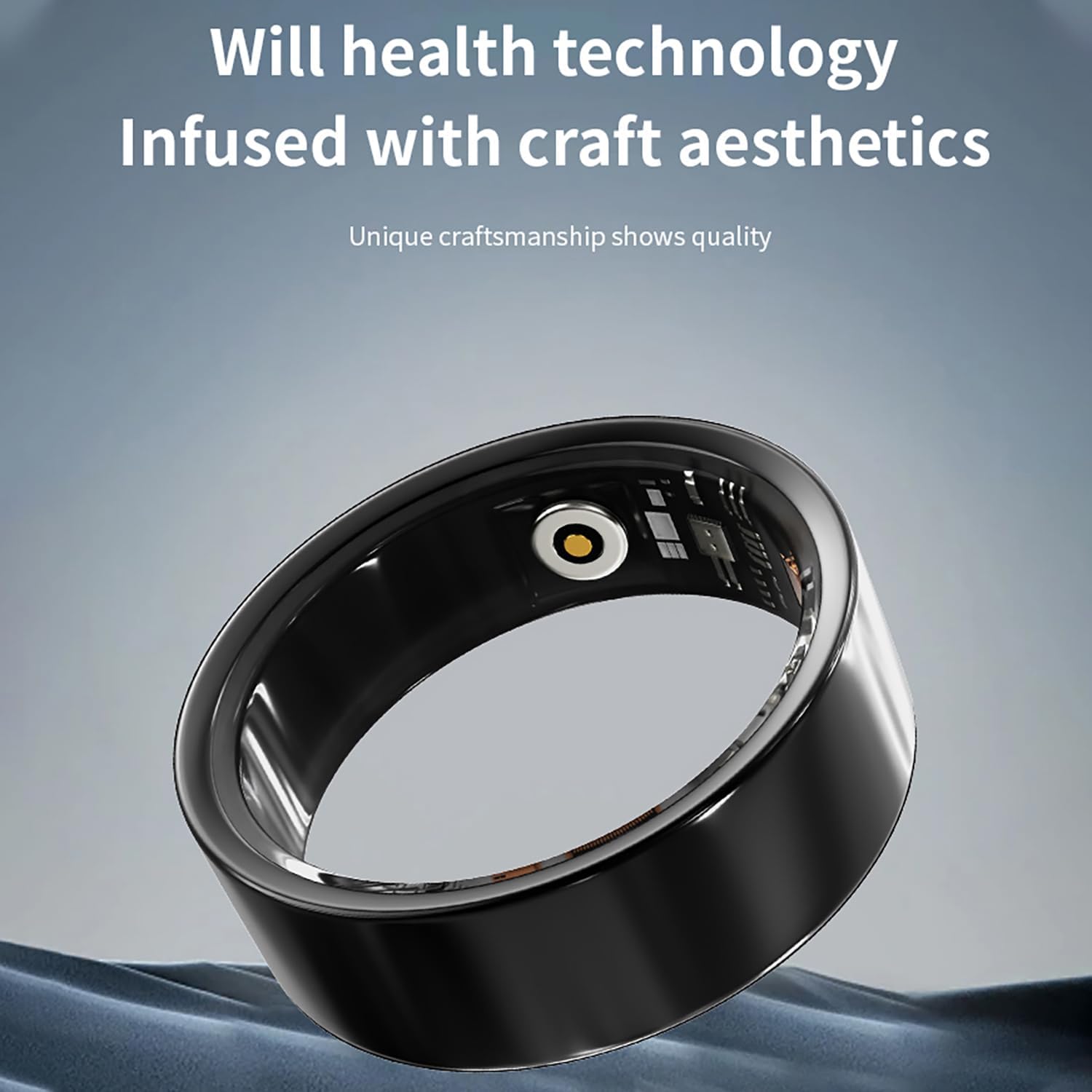 LONGLU Anello Smart IP68 Impermeabile, Argento - immagine 6