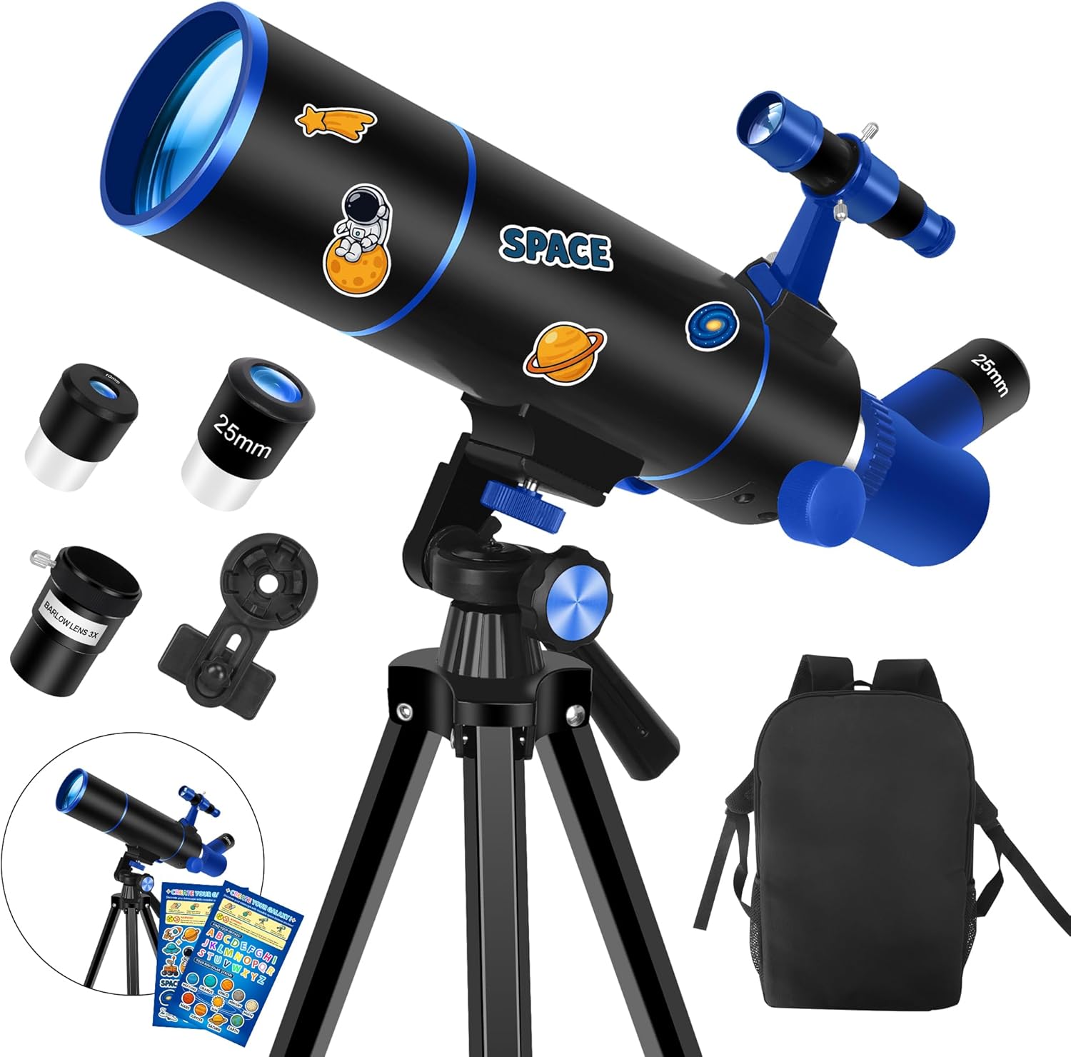 Dianfan Telescopio Astronomico 80mm Apertura 500mm - immagine 1