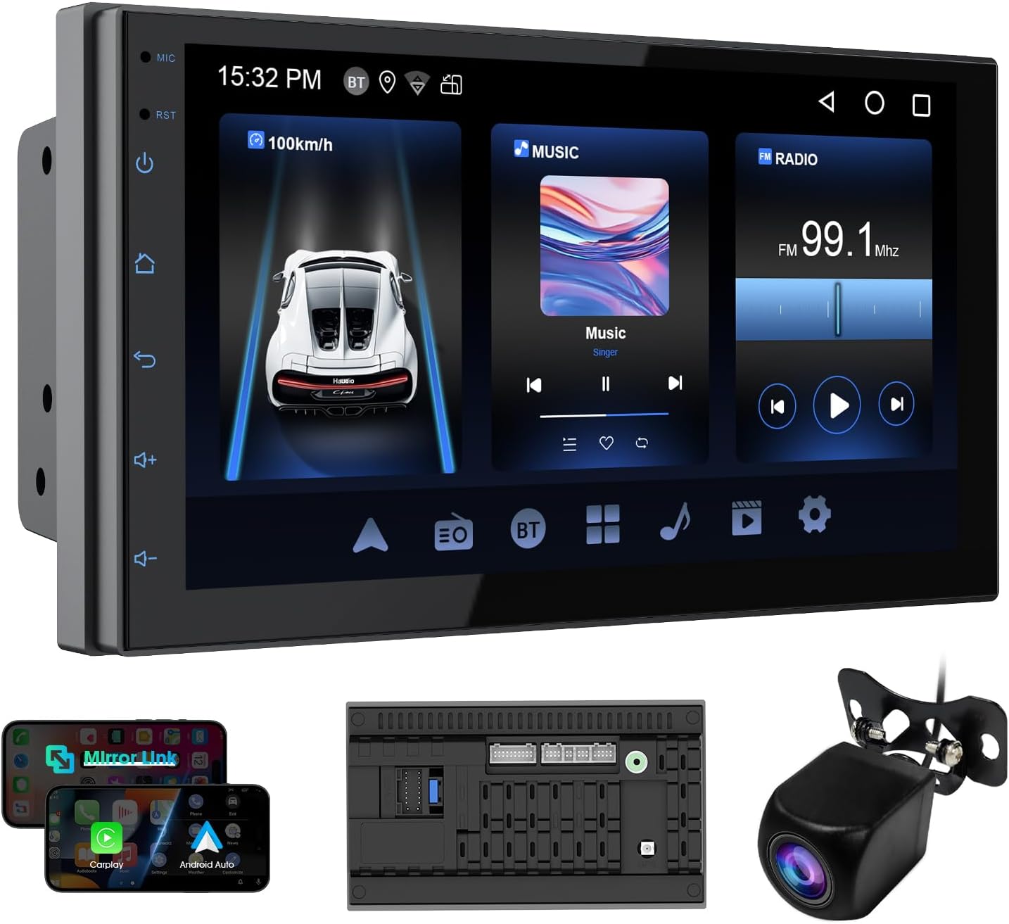 Autoradio 7 pollici 2 Din con Carplay e Android Auto - immagine 1