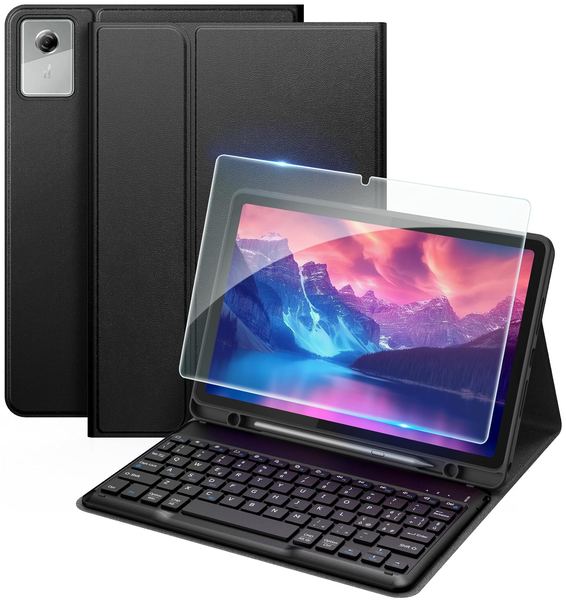 Easyacc Cover Tastiera per Lenovo Idea Tab 11" (2025), Nero