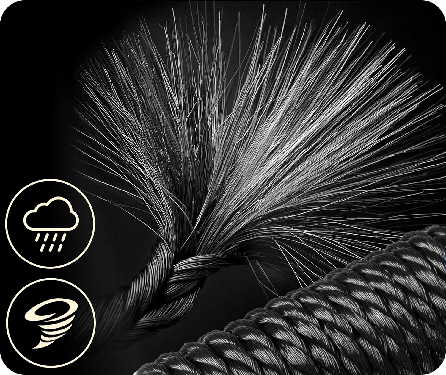 Neo-sport Altalena a Nido per Esterni 120cm, Nero - immagine 3