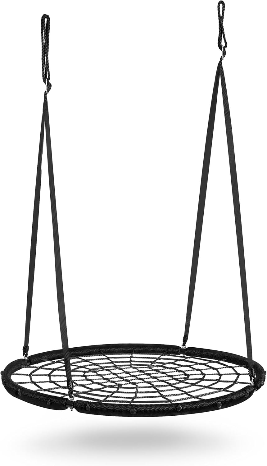 Neo-sport Altalena a Nido per Esterni 120cm, Nero - immagine 5