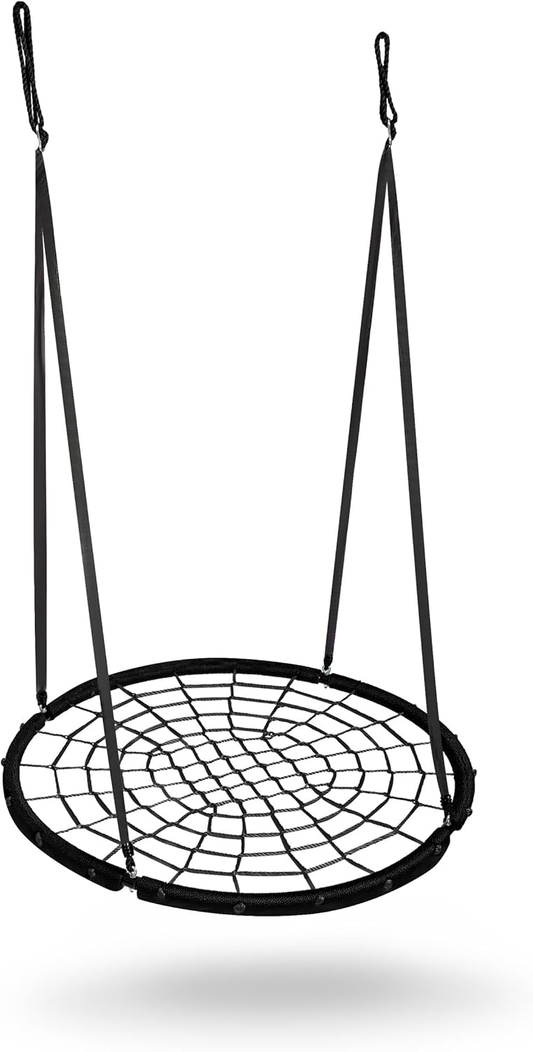 Neo-sport Altalena a Nido per Esterni 120cm, Nero - immagine 8