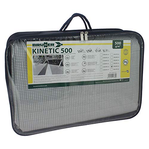 BRUNNER 0201270N.C33 Stuoia per Verande e Tende, Kinetic 500 Colore Grigio 300X400 Cm, Peso Tessuto 500 G/M², Materiale 30% Pet 70% PVC