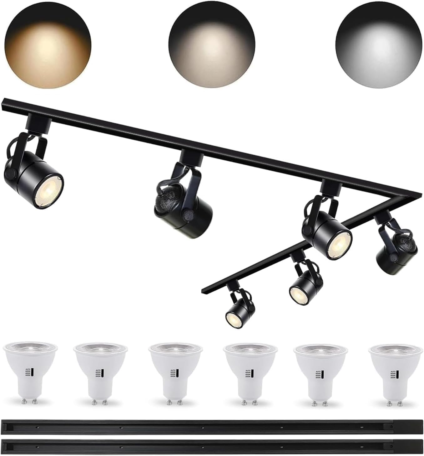 Bravsekai Set Illuminazione LED Nero 10W 3CCT - immagine 1