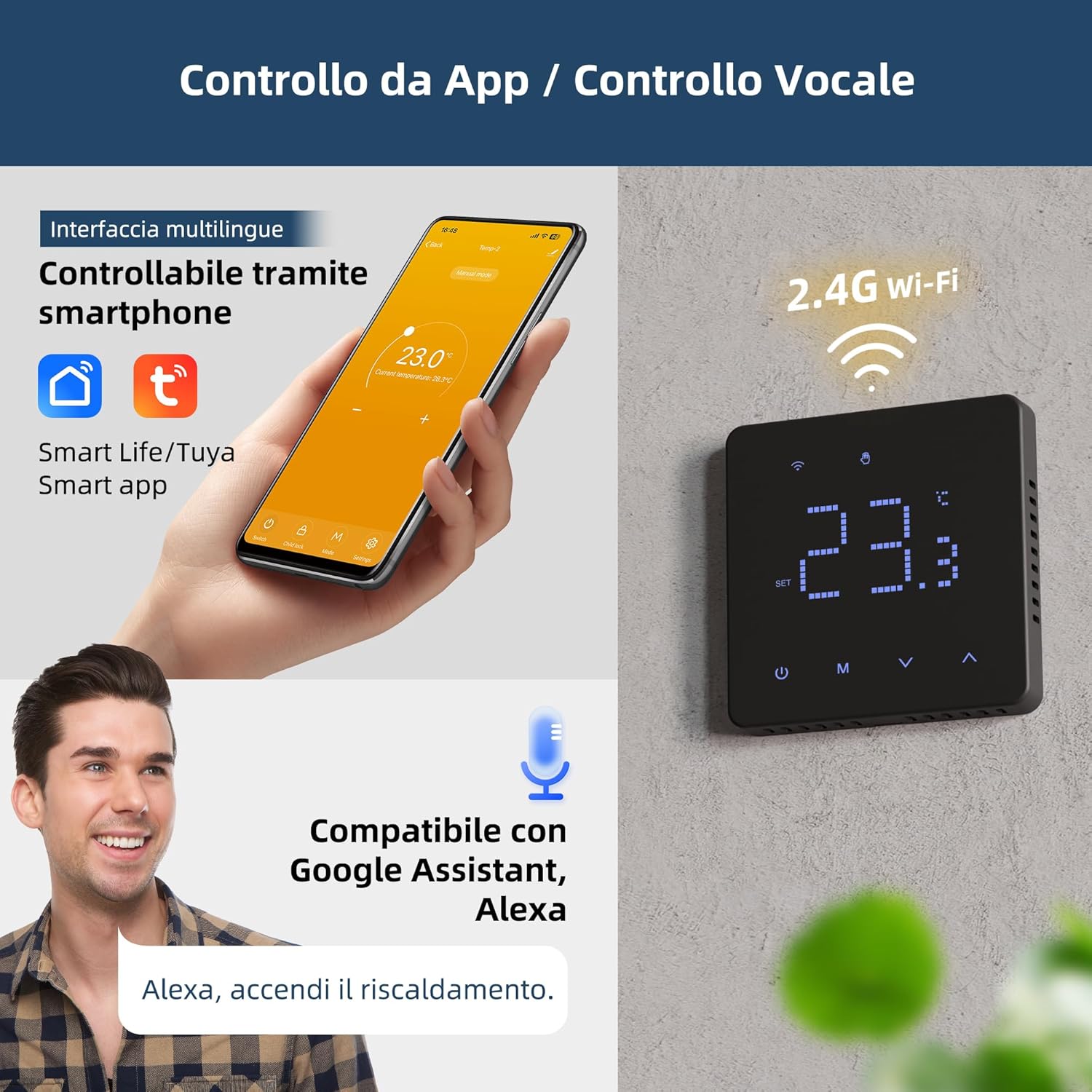 Beok Termostato WiFi per Caldaia, Nero - immagine 5