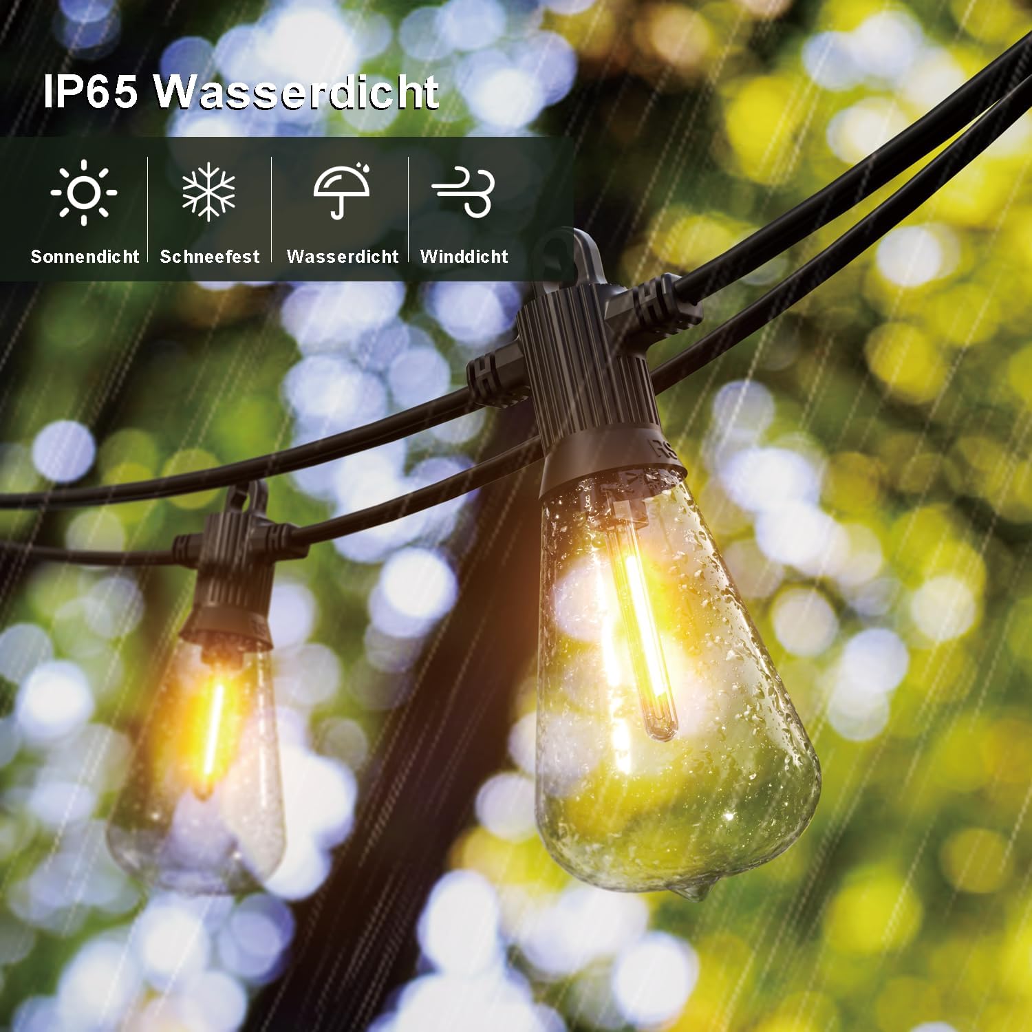 Kawaya Catena Luminosa Esterno 30,5M con 50+2 LED - immagine 3