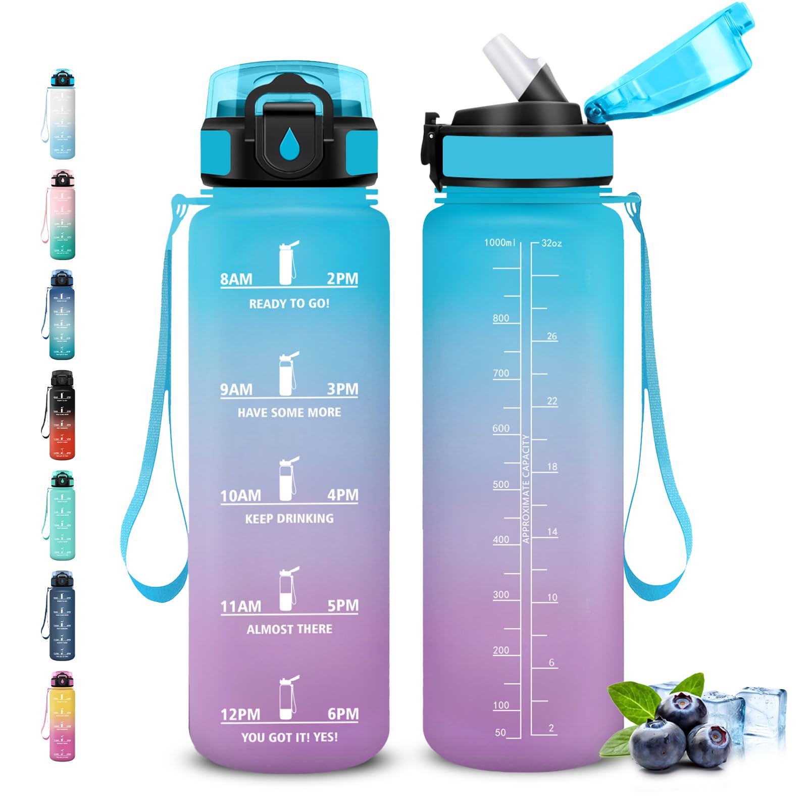 Grsta Borraccia 1 Litro con Cannuccia