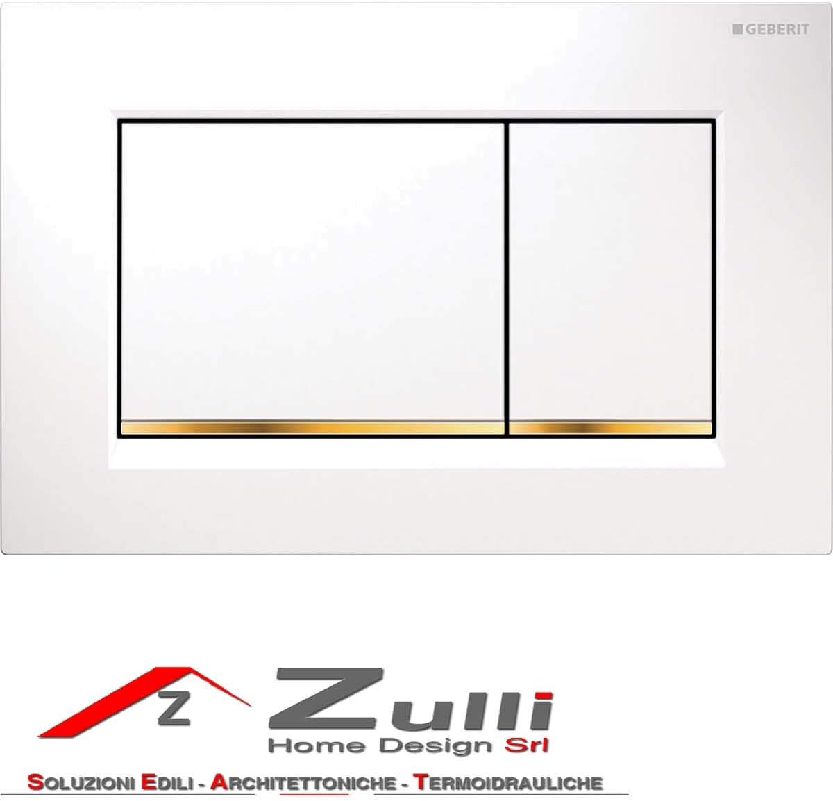 Geberit 115,883.KK.1 Placca di Comando Sigma30, Colore Bianco/Oro/Bianco