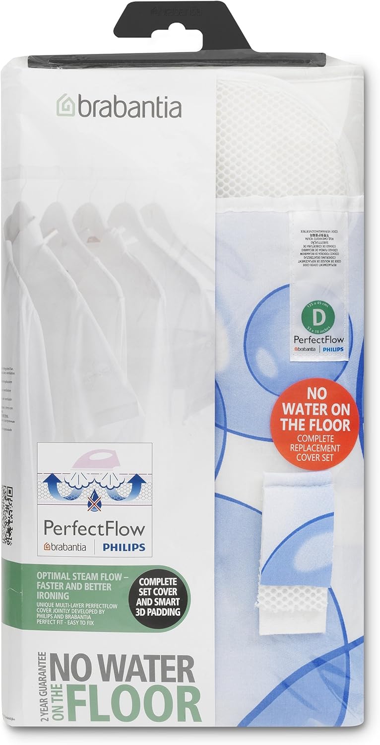 Brabantia Perfectflow Fodera con Mollettone 3D Textile, 135x45 cm, Bubbles - immagine 3