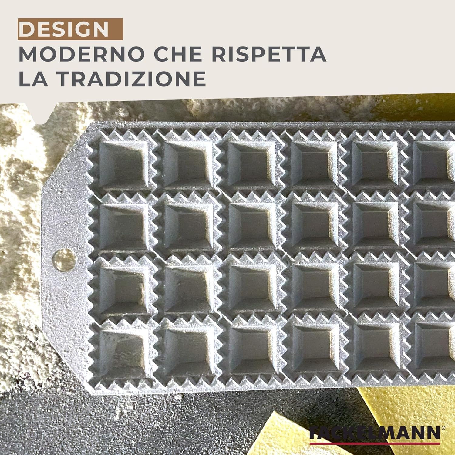 Fackelmann Stampo per Raviolini Quadrati 2,5x2,5 cm - immagine 3