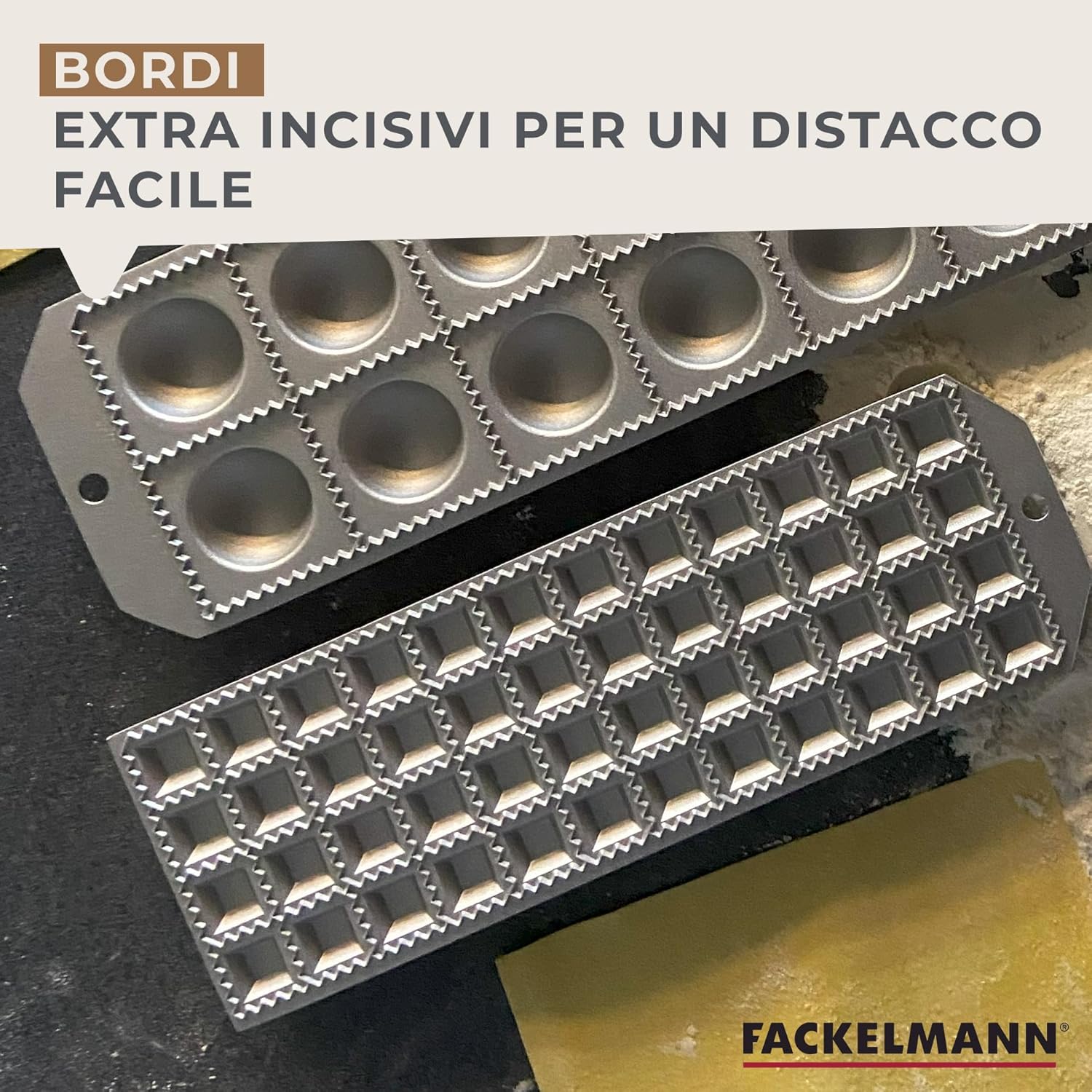 Fackelmann Stampo per Raviolini Quadrati 2,5x2,5 cm - immagine 4