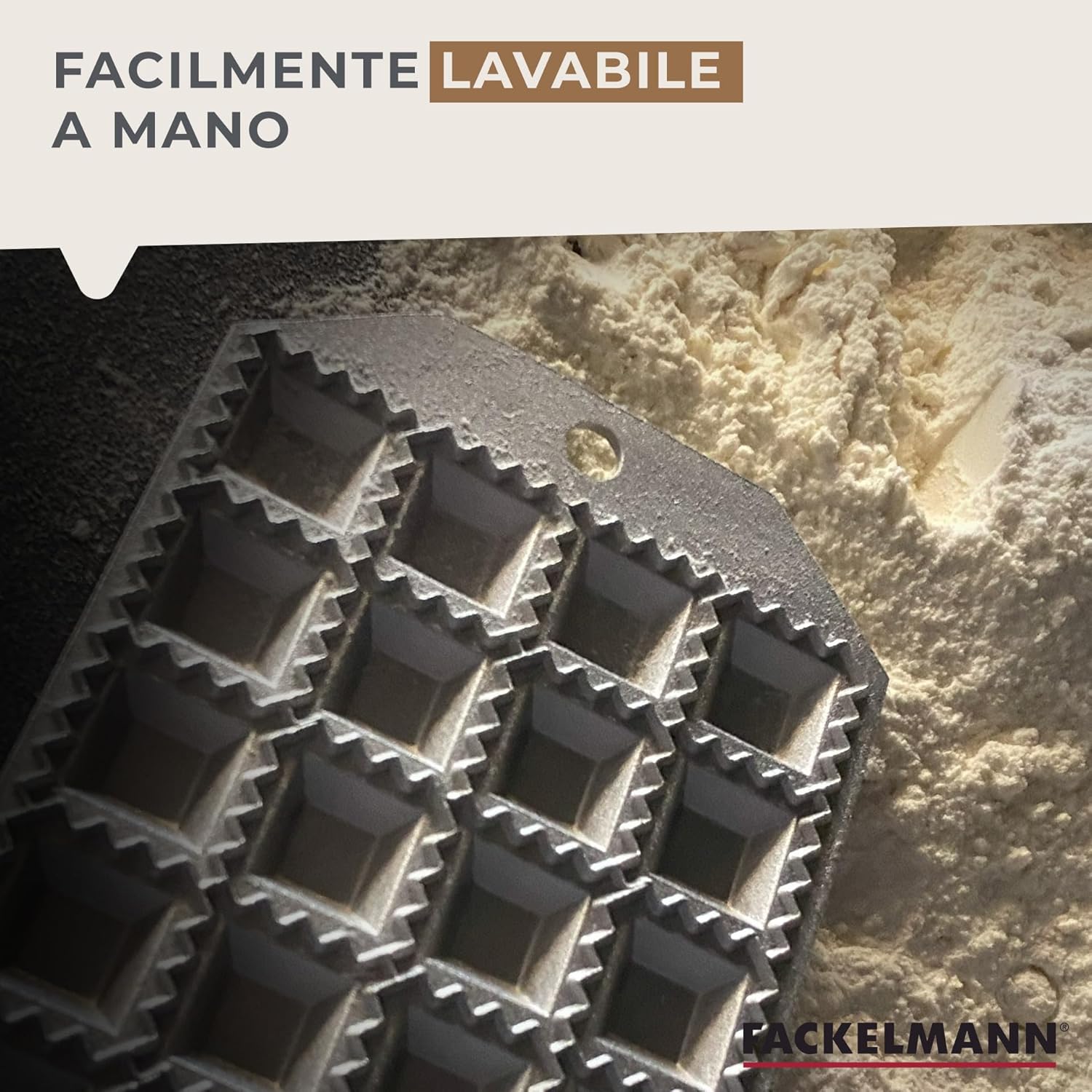 Fackelmann Stampo per Raviolini Quadrati 2,5x2,5 cm - immagine 5