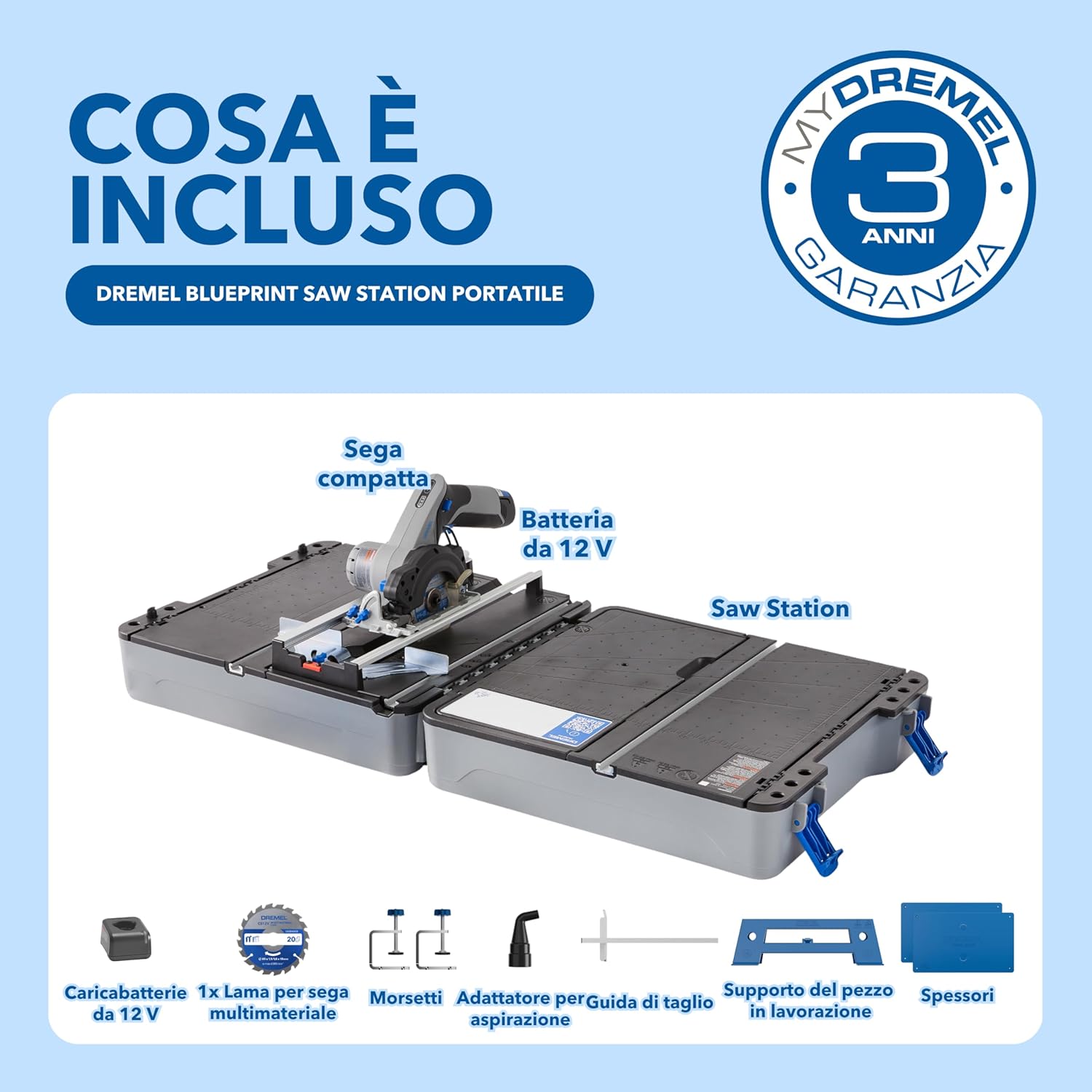 Dremel Blueprint 12V Saw Station Portatile Brushless - immagine 3