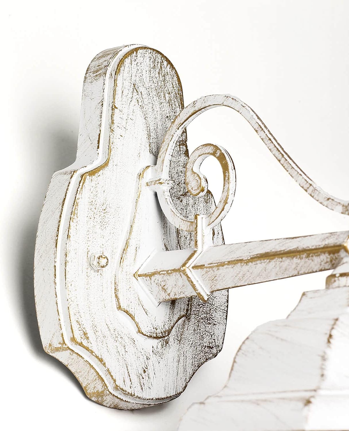 Lampada da parete esterna Brest a lanterna, bianco oro - immagine 6