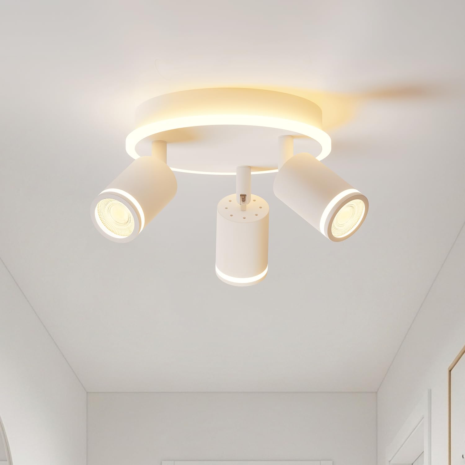 Lvwit Faretto LED Soffitto 3 Luci GU10 Bianco