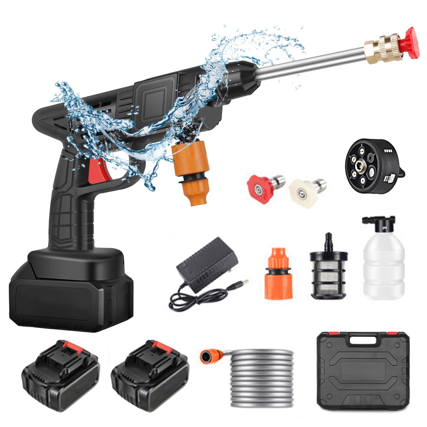 Idropulitrice Portatile a Batteria con Ugello Multispruzzo