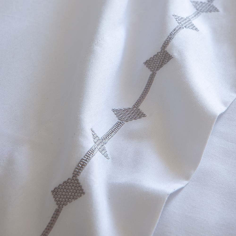 Cotton Artean Set Lenzuola Raso Cotone Egiziano Bianco - immagine 4