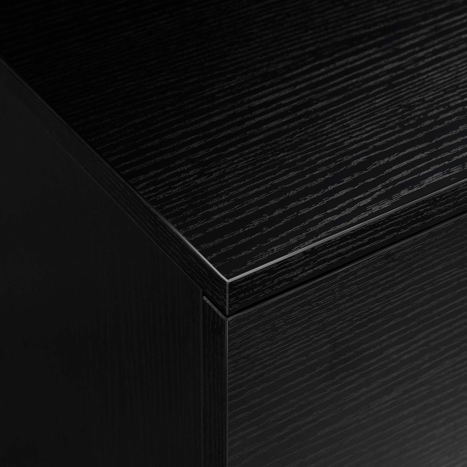 Yaheetech Comodino Moderno con 3 Cassetti, Nero - immagine 8