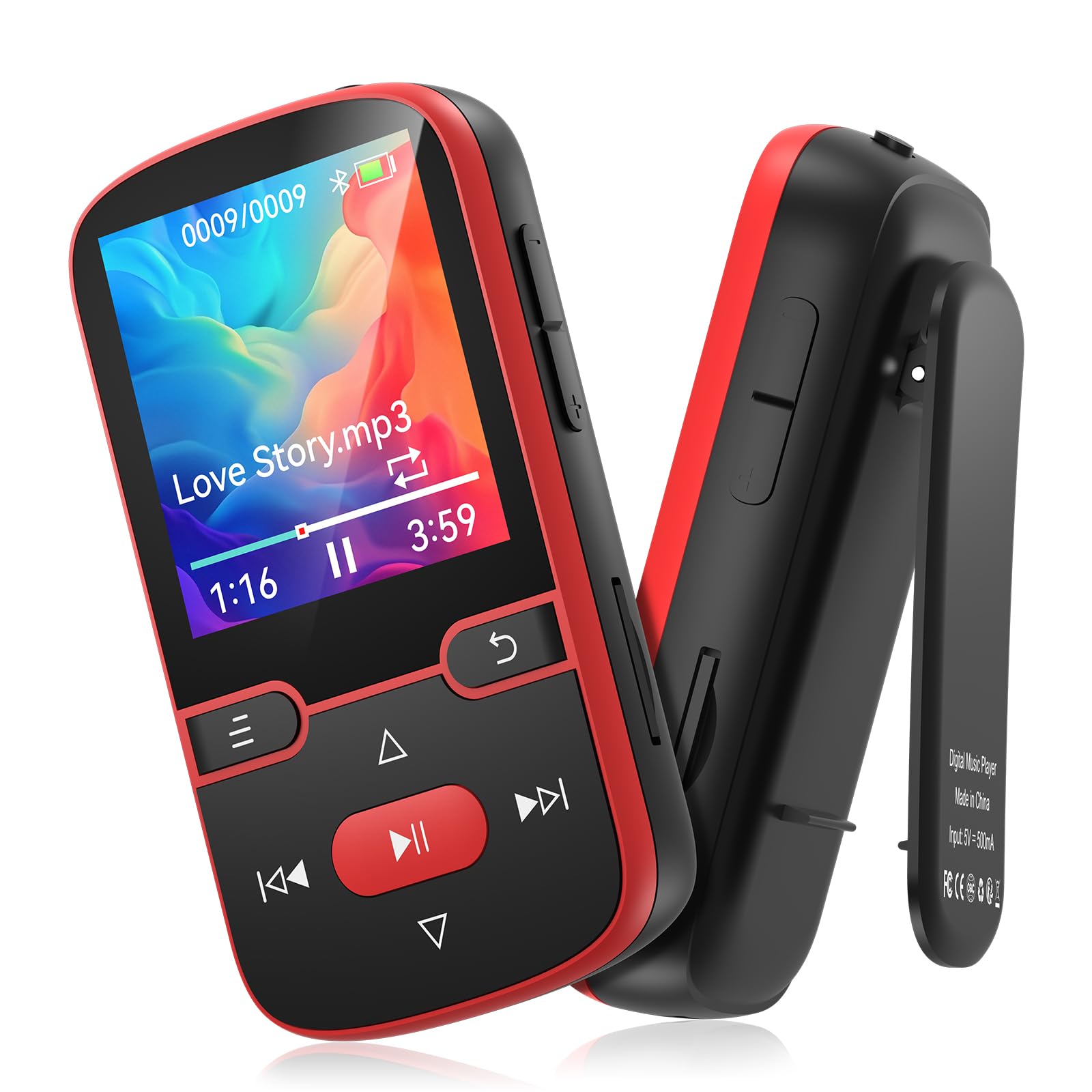 Lettore MP3 Bluetooth 5.3 con Clip - 64GB