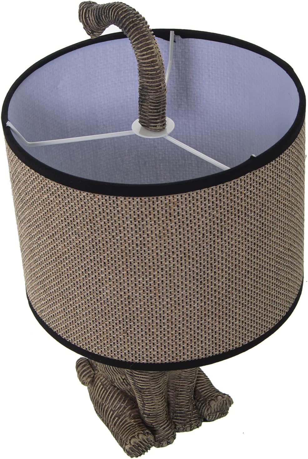 LÁMPARA SOBREMESA RESINA ELEFANTE PANTALLA LINO,1XE27,MAX.4 °30X37CM - immagine 5