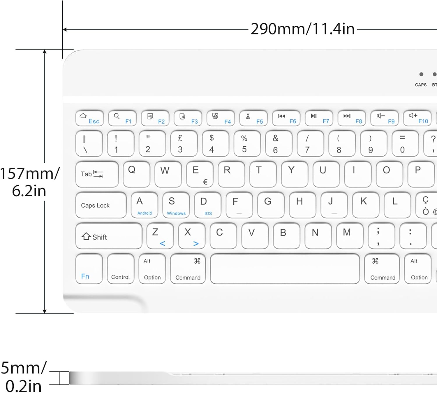 Hzd Tastiera Wireless Bluetooth Ricaricabile - immagine 6