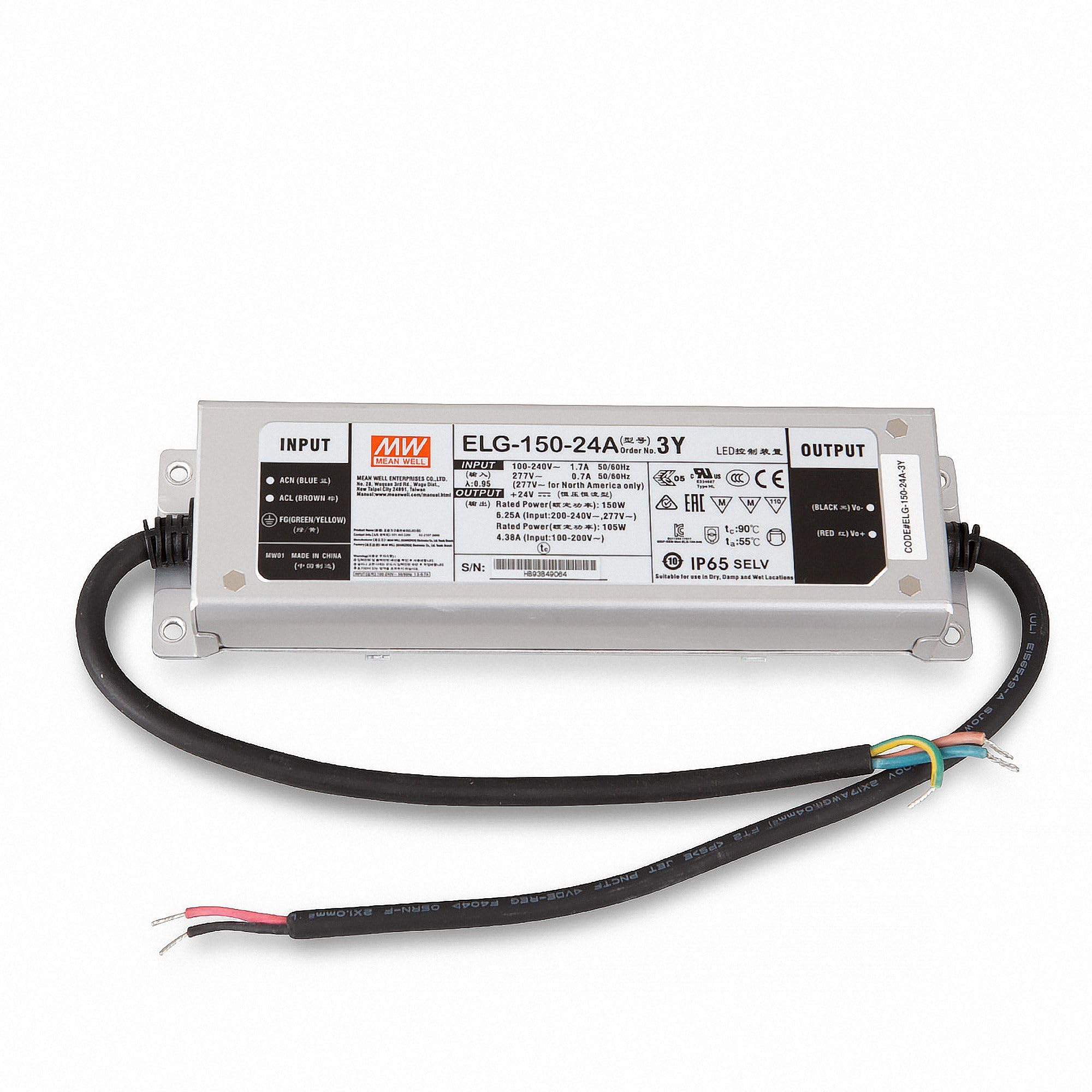 Mean Well ELG-150-24A-3Y - Alimentatore LED 150W