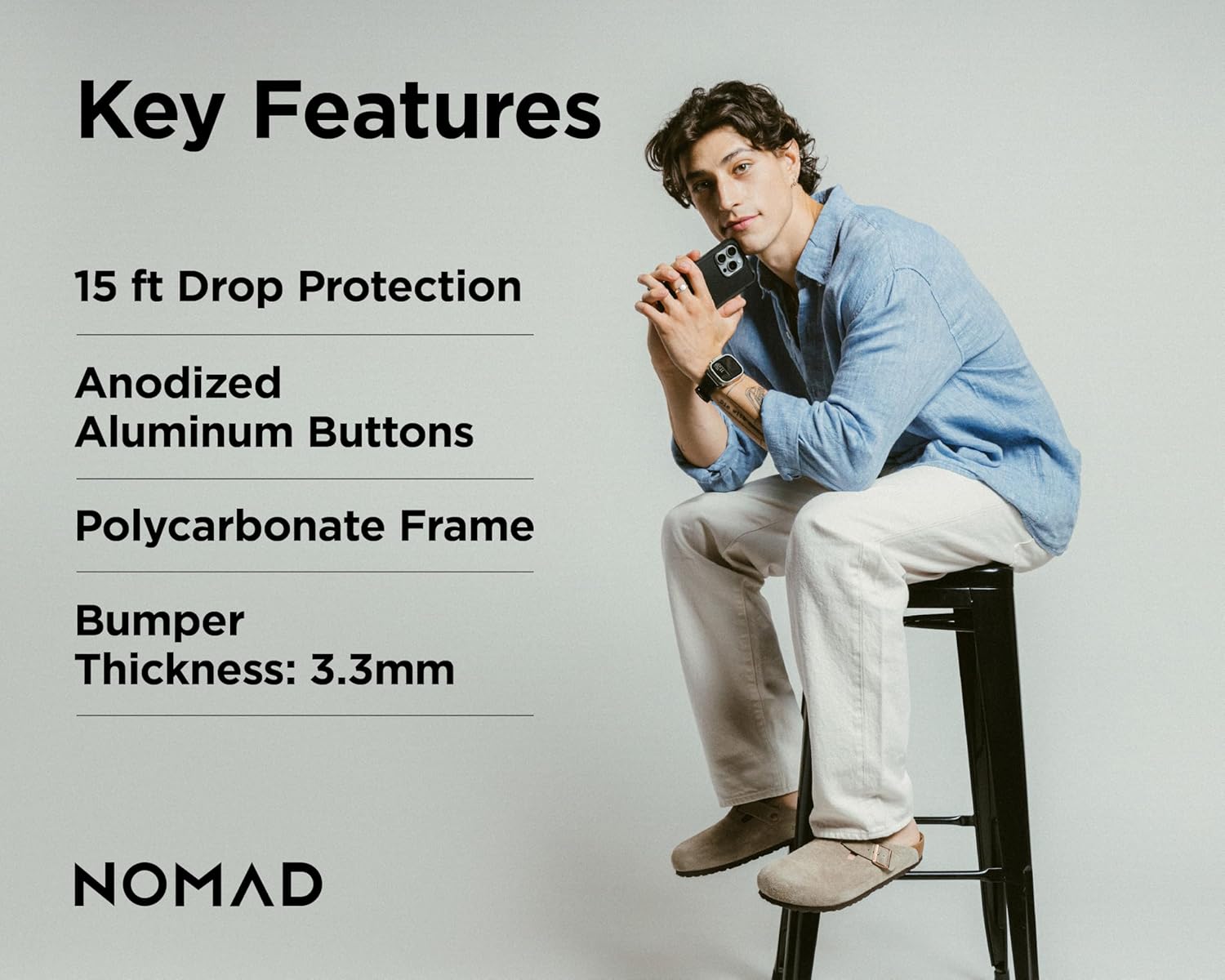 NOMAD - Custodia robusta - iPhone 16 Pro Max | Nero - immagine 3