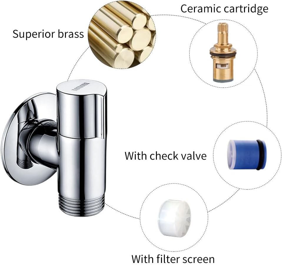 Appliance Valve per Lavastoviglie G1/2" su G3/4", Chrome - immagine 3