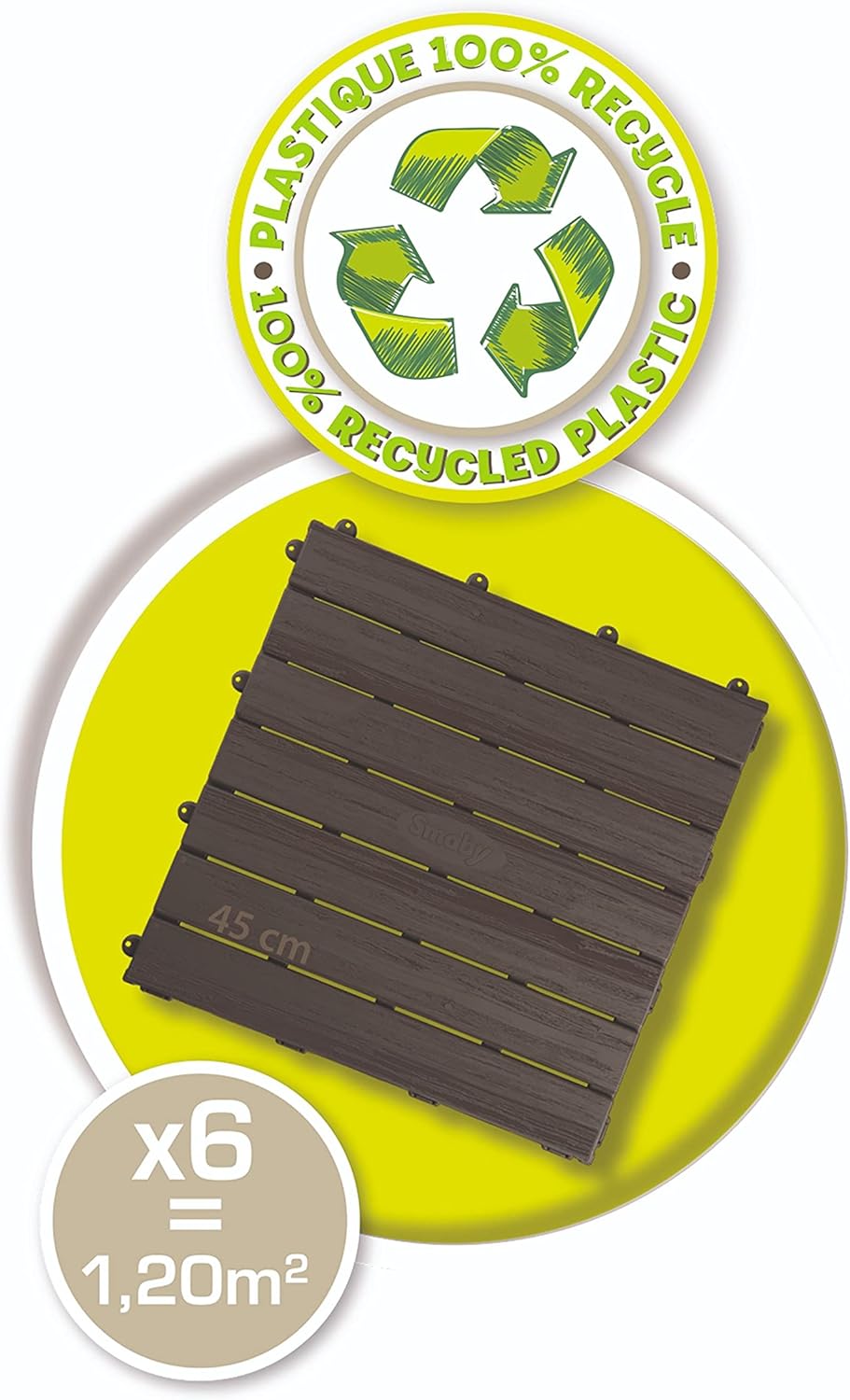 Smoby - Set 6 Pannelli 45X45 Cm per Pavimento Casette, 7600810907, + 2 Anni - immagine 4