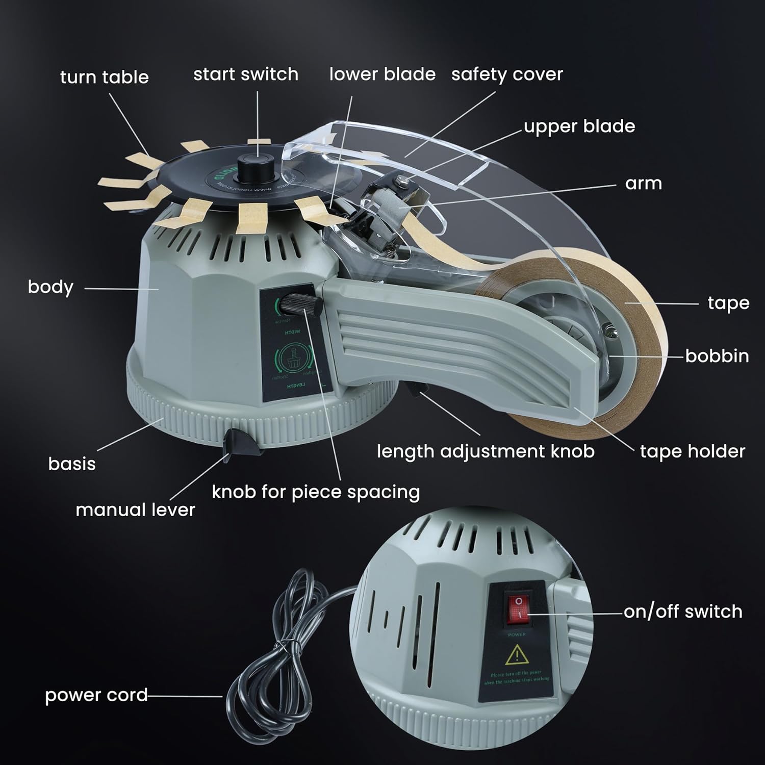 Dispenser per nastro adesivo automatico ZCUT-2 - immagine 3