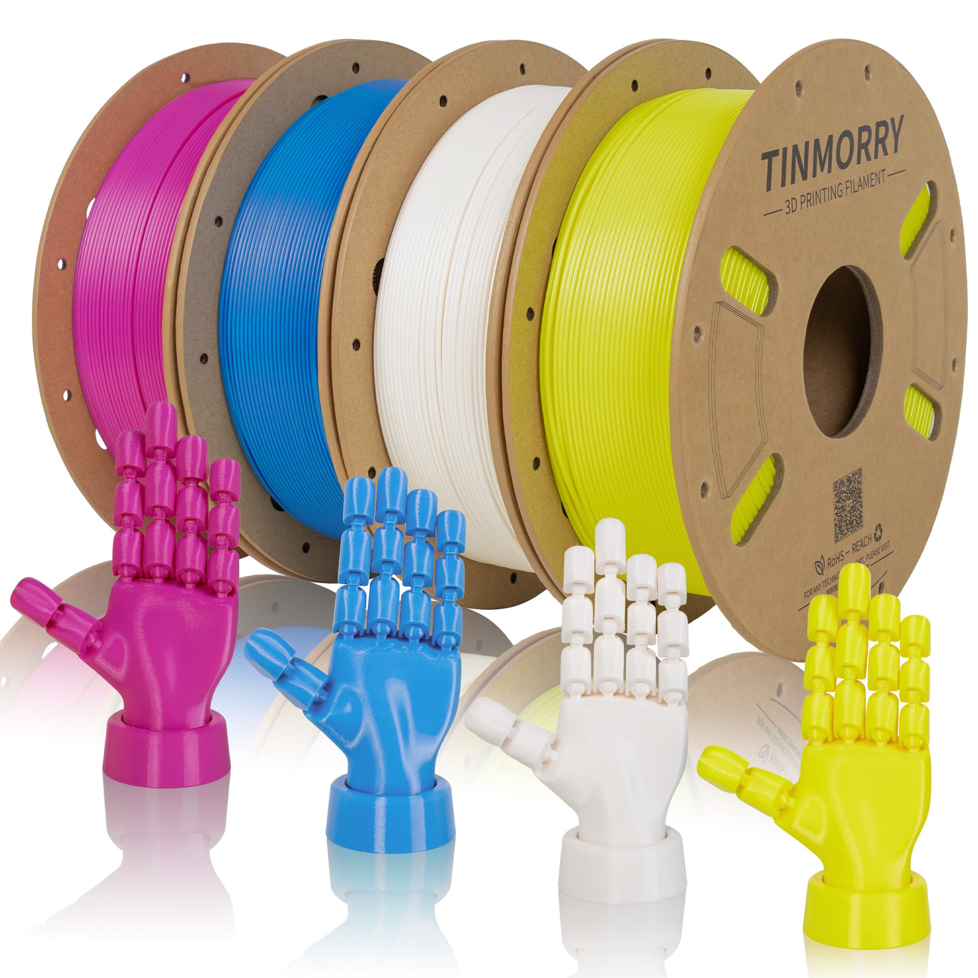 Tinmorry PETG-ECO Filamento 3D 1.75mm - 4 Colori