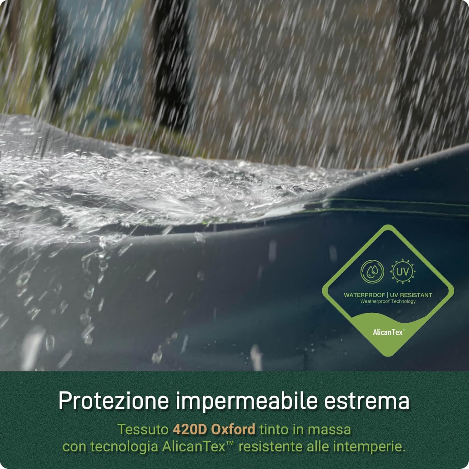 AWNIC Copertura Sedie Esterno Impermeabile 420D (2 Pezzi) - immagine 2