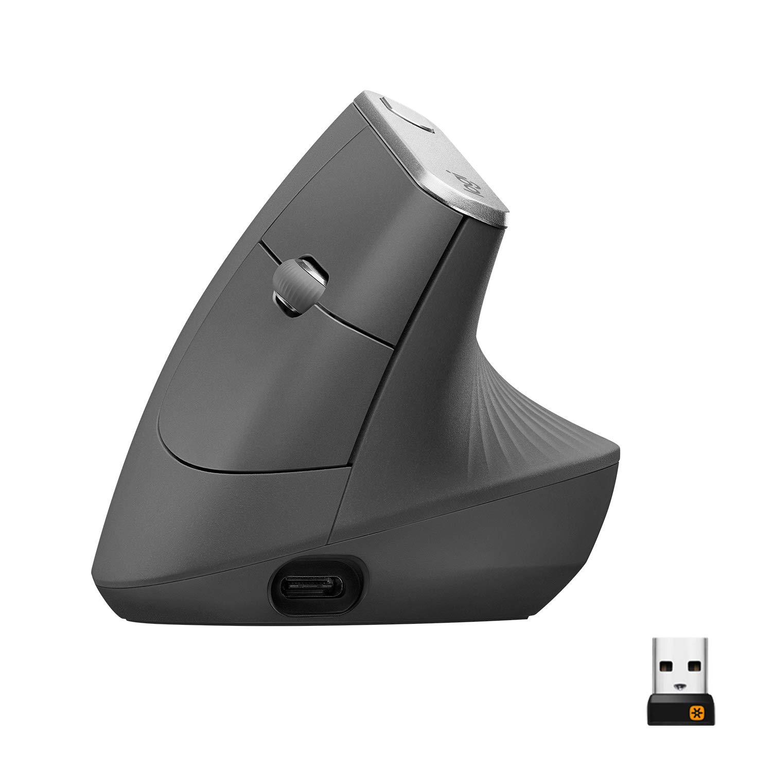 Logitech MX Verticale Mouse Wireless Ergonomico, Grigio