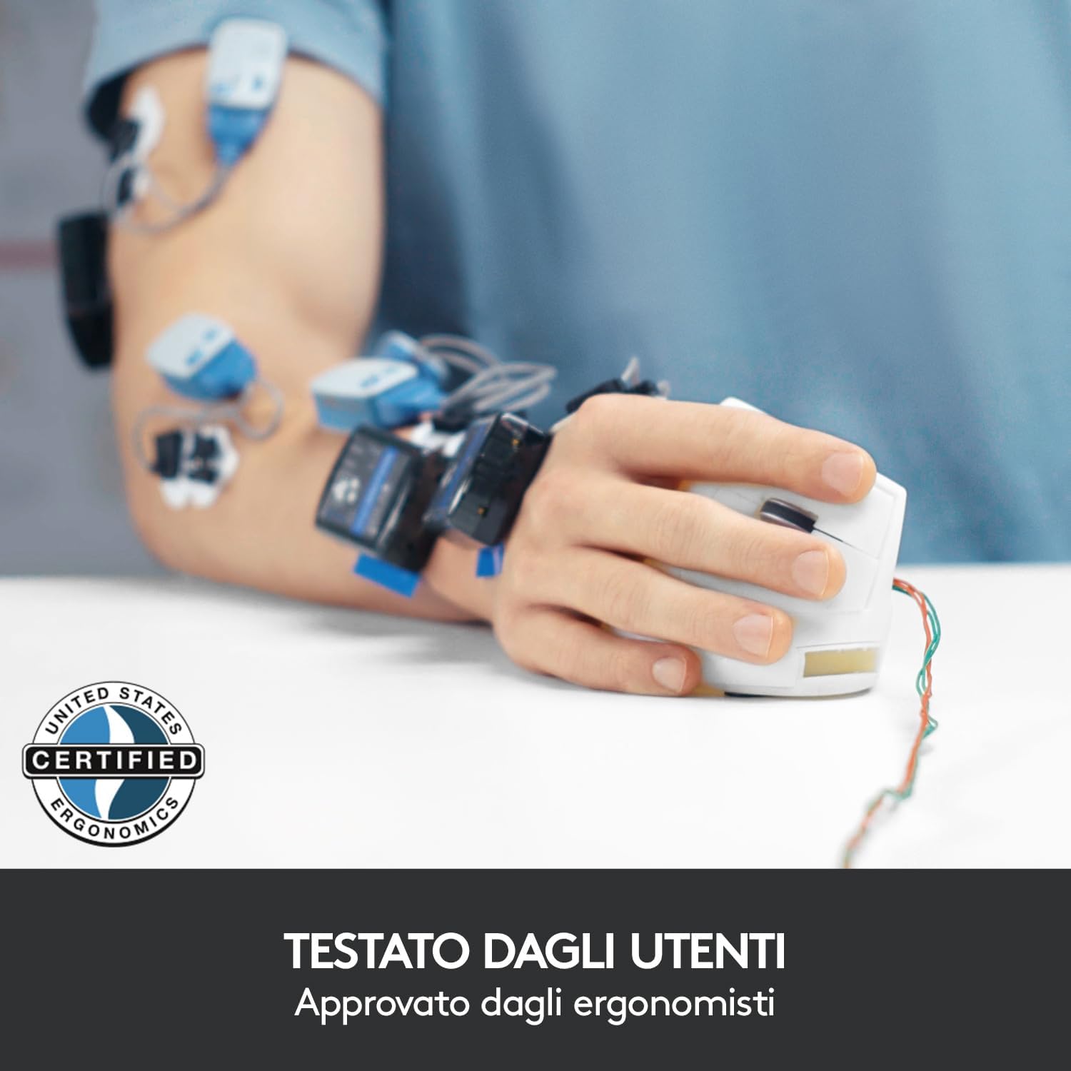 Logitech MX Verticale Mouse Wireless Ergonomico, Grigio - immagine 5