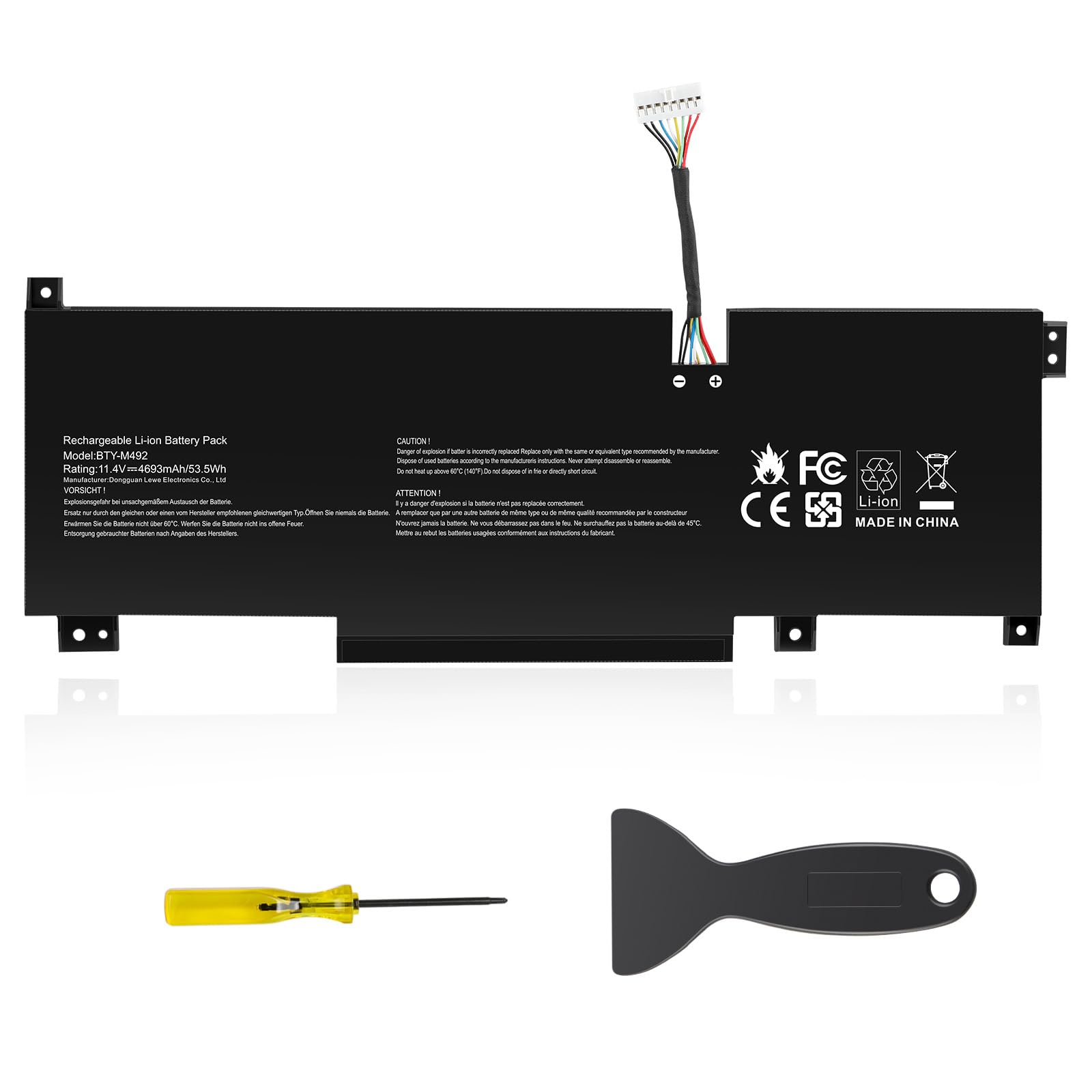 Asuncell Batteria per MSI Katana GF66/GF76, Pulse GL76