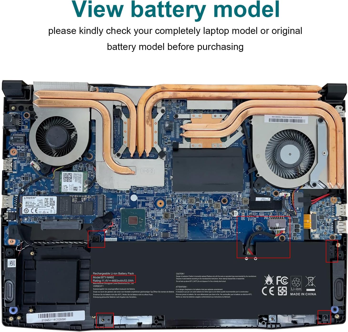 Asuncell Batteria per MSI Katana GF66/GF76, Pulse GL76 - immagine 7