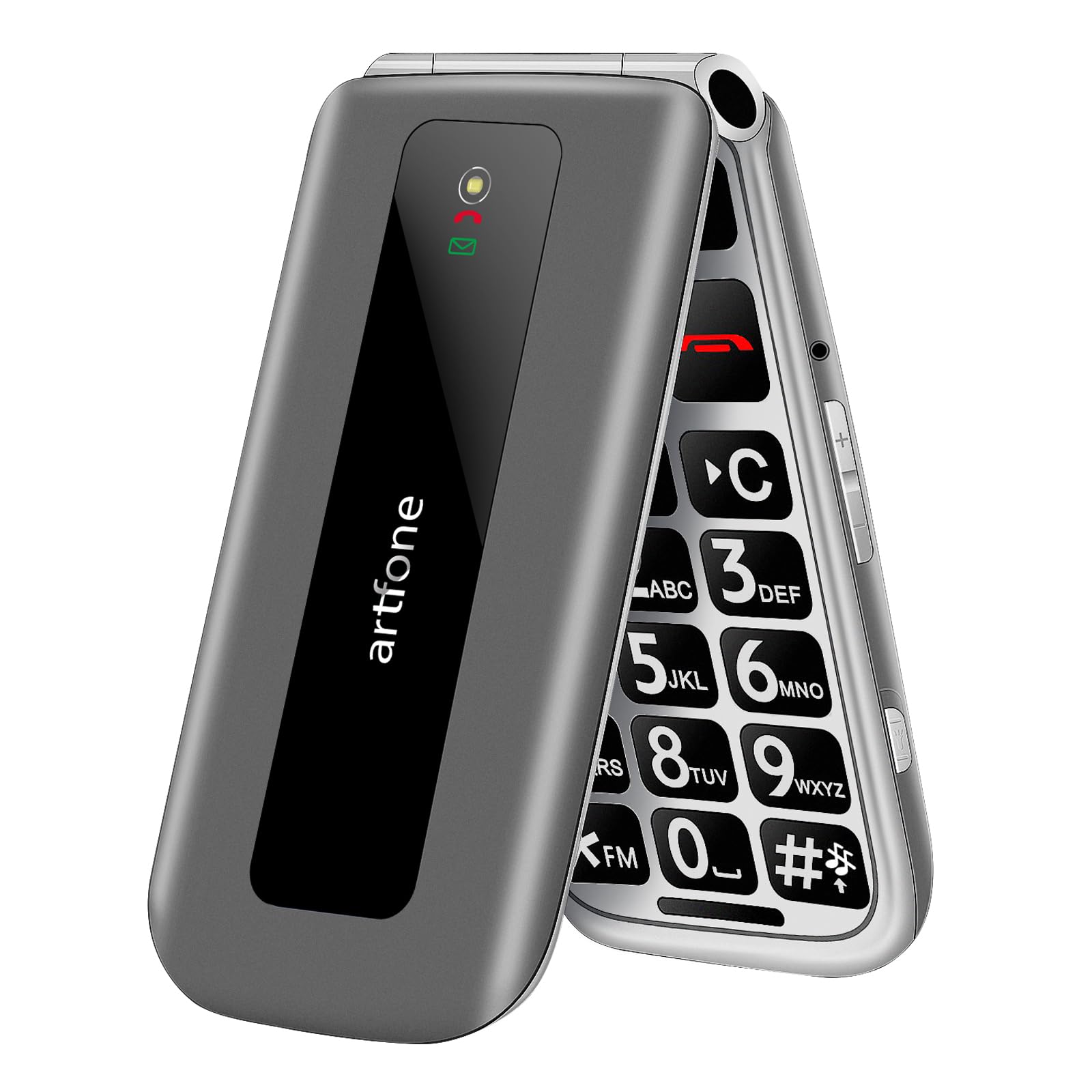 Artfone F30 Grigio Argento - Telefono Cellulare 4G per Anziani